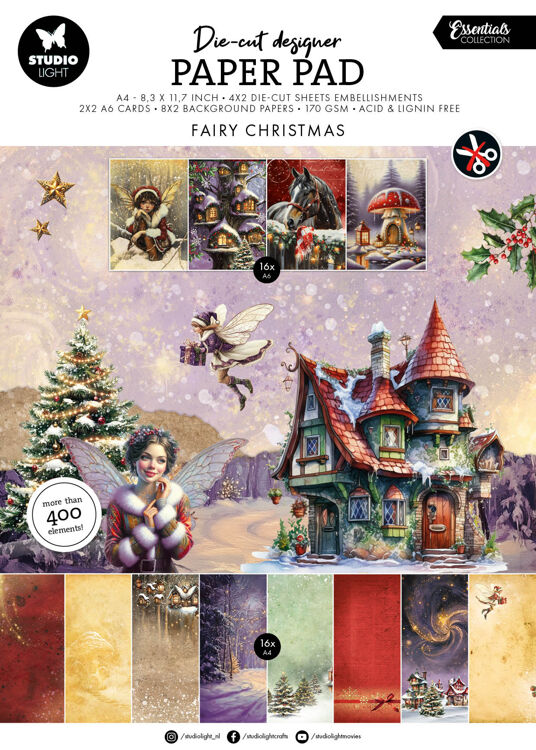 Studio Light - Christmas Essentials - Die-Cut Paper Pad - Fairy ...