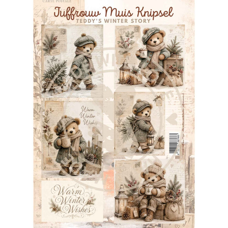 Juffrouw Muis - Knipsel A4 - Teddy's Winter Story