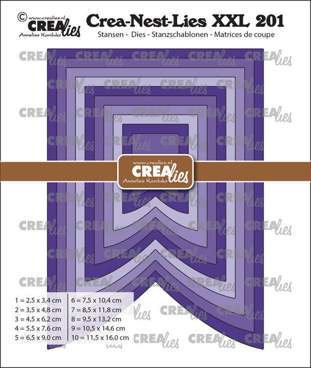 Crealies - Crea-Nest-Lies XXL - Vaandel C Glad