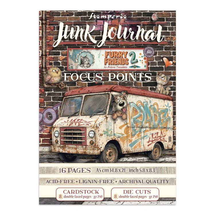 Stamperia - Furry Friends 2 - Junk Journal A5 Focus Points by Antonis Tzanidakis