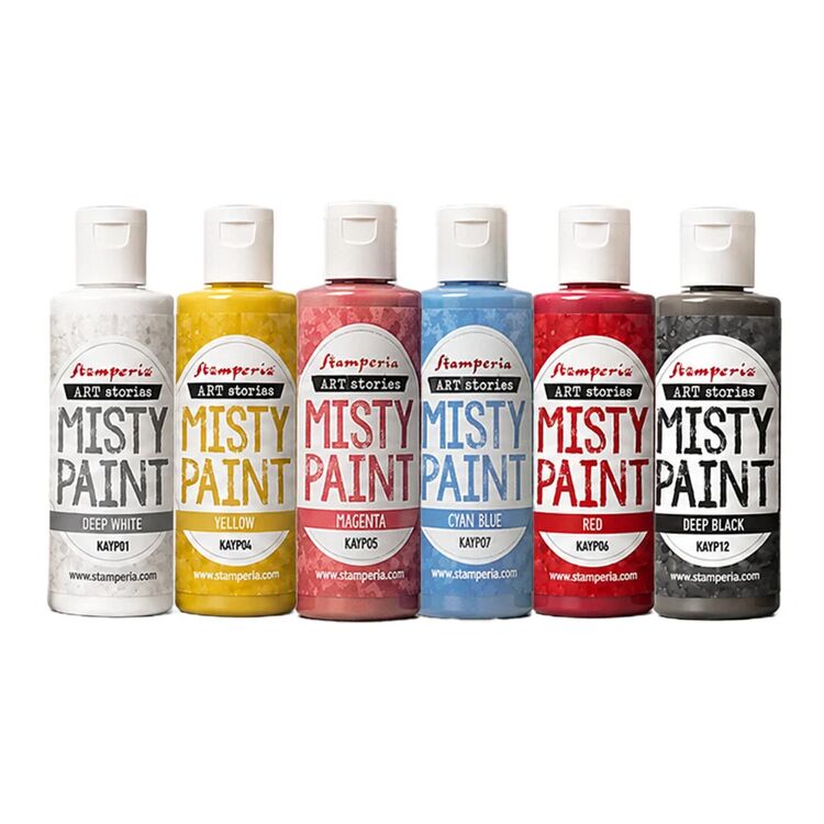 Stamperia - Art Stories Selection Misty Colors Primary Colors 60ml (6pcs)