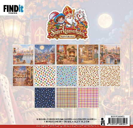 Find it Collection - Sinterklaasverhalen - Design Paper Pack 15,2 x 15,2 cm
