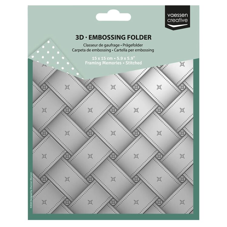 Vaessen Creative - 3D Embossing Folder - Geweven Patroon