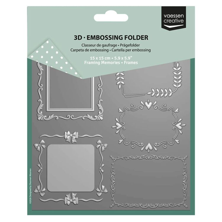 Vaessen Creative - 3D Embossing Folder - Decoratieve Kaders