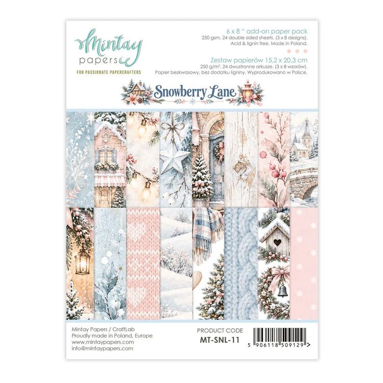 Mintay - Snowberry Lane - 6x8 Inch Add-On Paper Pack