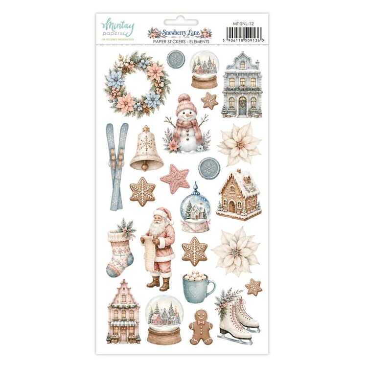 Mintay - Snowberry Lane - 6x12 Inch Paper Stickers Elements