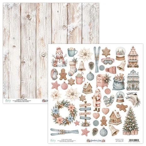 Mintay - Snowberry Lane - 12x12 Inch Elements Paper