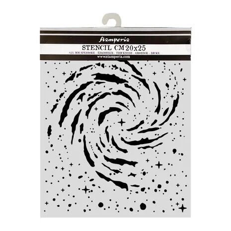 Stamperia - Cosmos Thick Stencils 20x25cm - Swirling Nebula by Cristina Radovan
