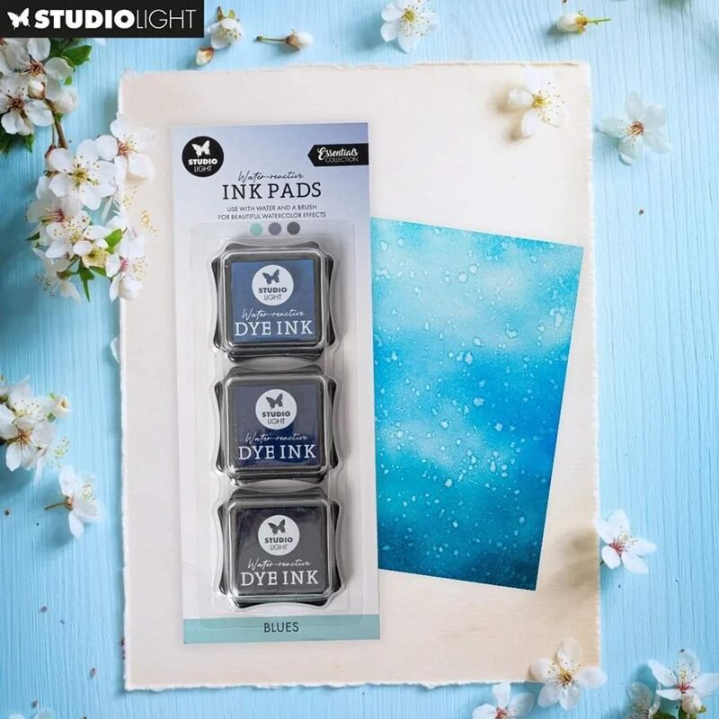 Studio Light Essentials Waterreactive Ink Pads Blues HobbyVision